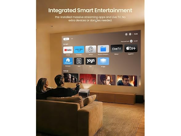 4K Smart Projector with Wifi and Bluetooth