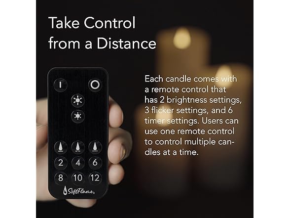 Softflame LED Candles w/Remote 3pk