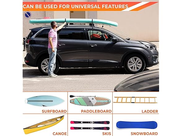 ZONETCH Soft Roof Rack Pads Heavy Duty, 2 Sets