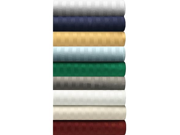 Superior 400 Thread Count Cotton Stripe 3 Piece Duvet Cover Set