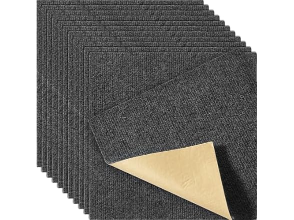 Carpet Tiles Peel and Stick, 12” x 12” Squares