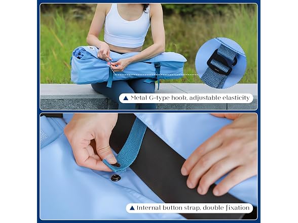 Tumaz Padded Yoga Mat Bag Powder Blue