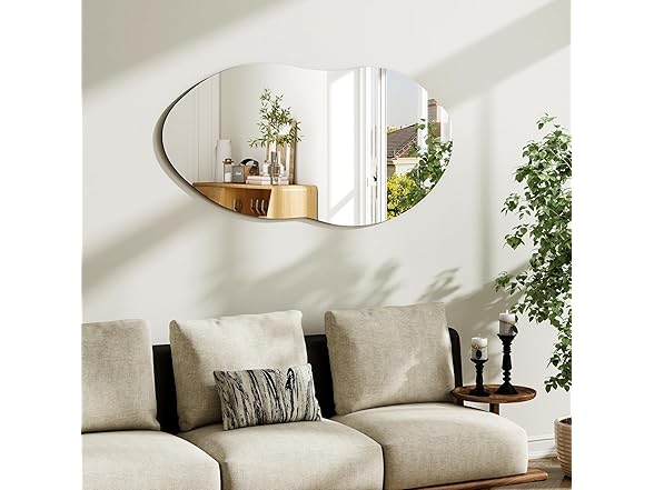 Asymmetrical Abstract Wall Mirror