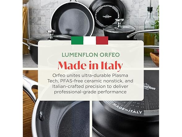 Lumenflon Orfeo 11” Nonstick Wok Pan