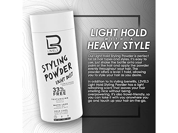 Level 3 Styling Powder, Light Hold, 1 oz, 2 Pack