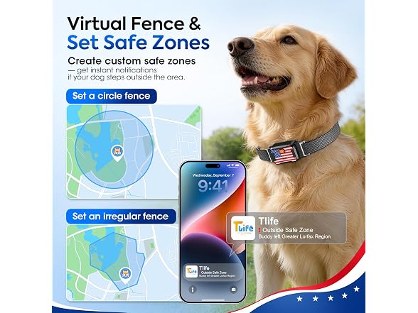 Ycoev Smart Dog GPS Tracker, Black