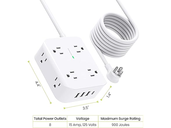 Go Green 8-Outlet Surge Protector