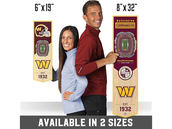 YouTheFan NFL Commanders 3D Stadium Banner - Gallery 7