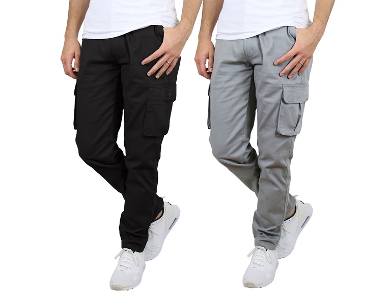 Mens Flex Stretch Cotton Cargo Pants