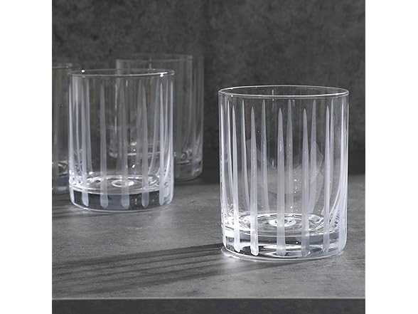 Babish 4 Piece 14 OZ DOF Old Fashioned Drinking and Whiskey Glass