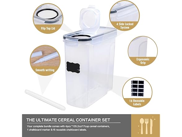 FOOYOO Cereal Containers Storage Set