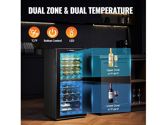 VEVOR 32-Bottle Wine Cooler