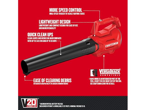 CRAFTSMAN CMCBL700B V20* Cordless Axial Leaf Blower