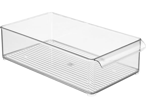 iDesign Large Stackable Fridge or Freezer Bin Set of 6