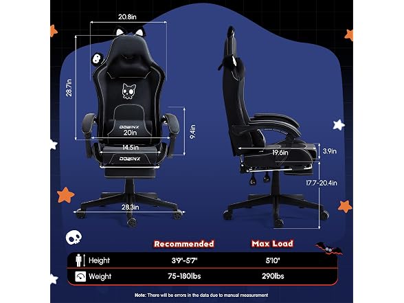 Dowinx Gaming Chair with Cat Ears