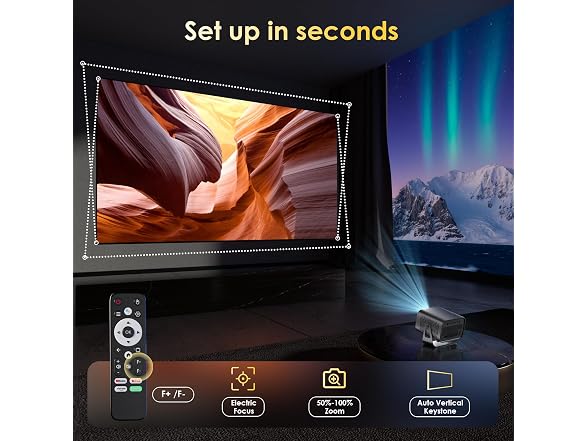 ZENTALITY 4K Projector WiFi Bluetooth