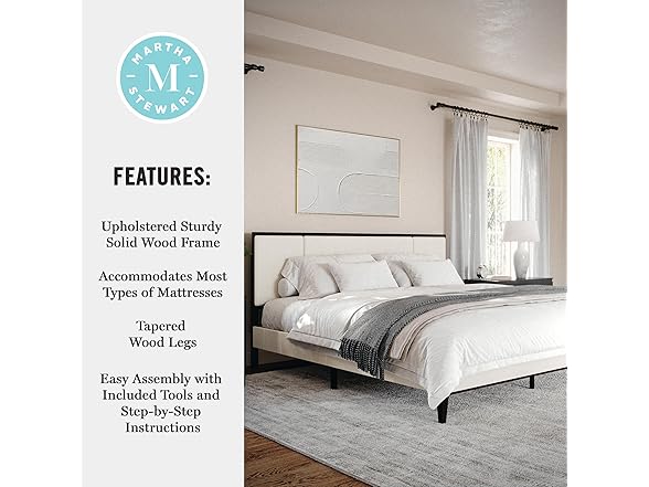 Martha Stewart Jett Platform Bed, King