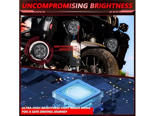 TopAutoGear 3 Inch Round LED Off Road Lights