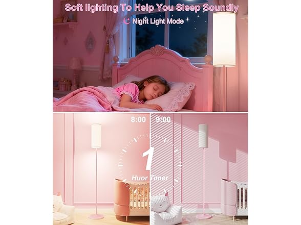 Luckystyle Pink Floor Lamp