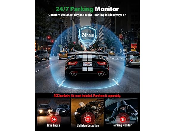 Nymzview 4K+2.5K 3-Channel Dash Cam