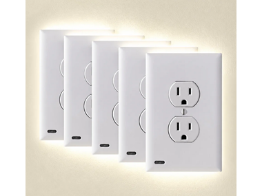 $21.99, Was $69.99, 68% Off! Hakol 5-Pack Outlet Cover with Built-In LED dealfomo