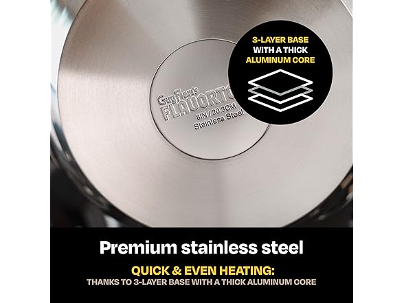 Guy Fieri's Flavortown 5 Qt. Stainless Steel Sautepan