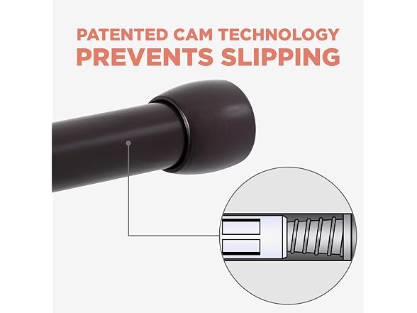 Zenna Home Tension Shower Curtain Rod