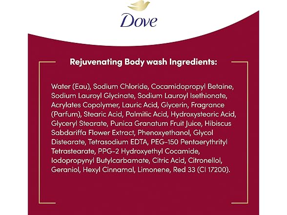Dove Pomegranate Hibiscus Body Wash 20oz 2 Pack