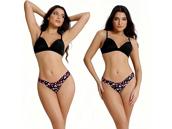 POSHAMIRA Women's Printed Bikini Panty