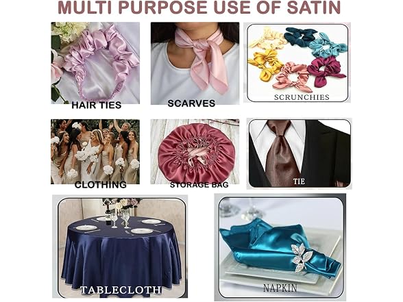 MDS Satin Fabric 35 Yards, 44 Wide, Silky Smooth Charmeuse