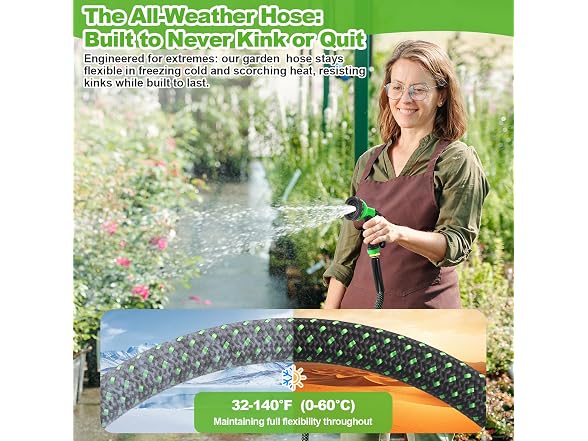 Advinski 100ft 10 Function Garden Hose - Gallery 9