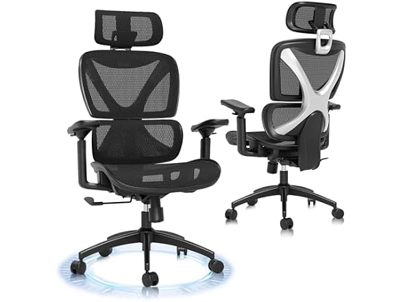 Ergonomic Office Chair, Big and Tall, Black