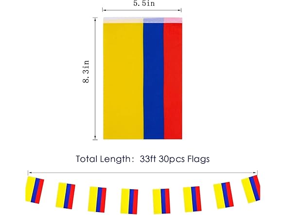 GSYLPFT Columbia String Flags 33ft