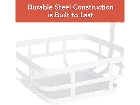 Spectrum Fruit Basket with Banana Hanger White