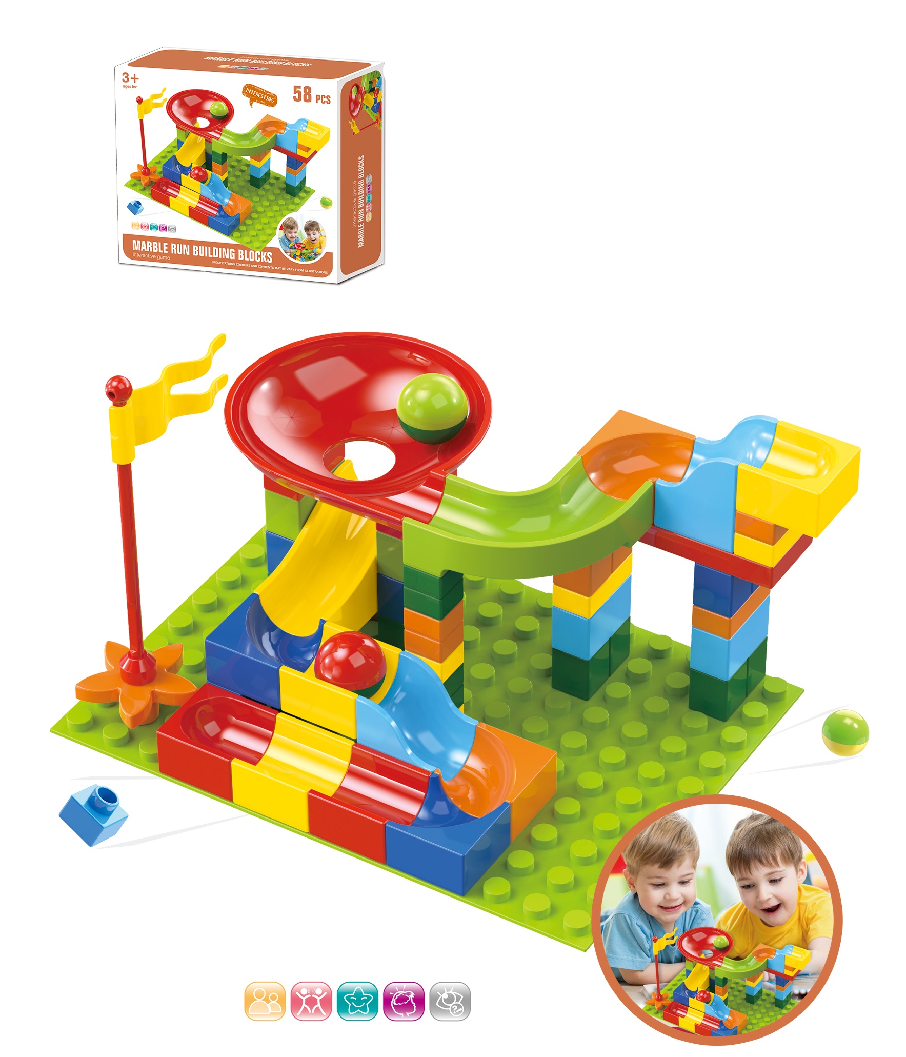 Marble Run Set 58 Piece Set - Gallery 4
