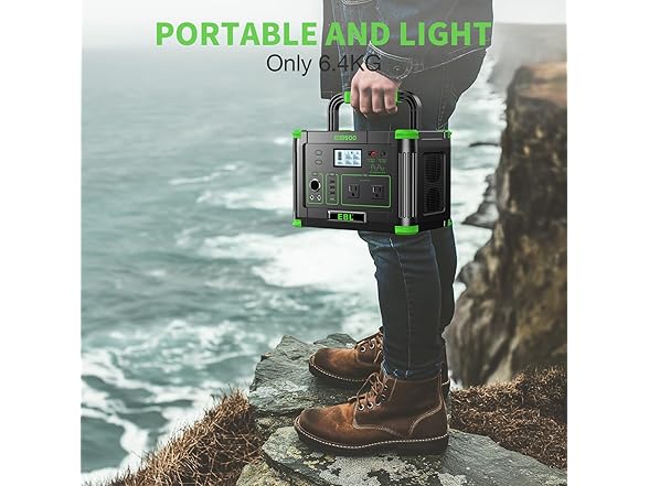 EBL EB500 500W Portable Power Station Green