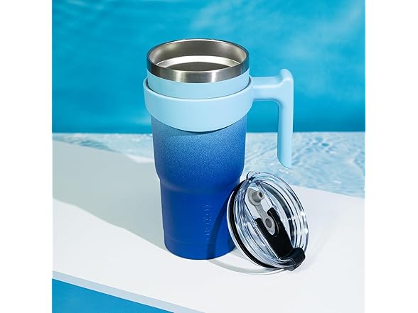 BJPKPK 40oz Stainless Tumbler With Handle And Straw