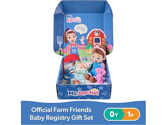 Ms. Rachel Official Farm Friends Baby Registry Gift Set 