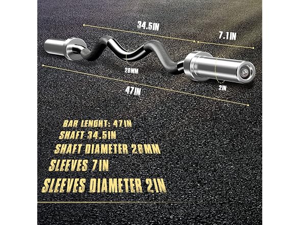 Elevens Olympic Barbell EZ Bar Curl Bar
