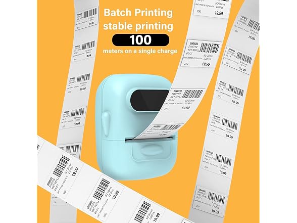 Mini Bluetooth Label Maker Barcode Printer