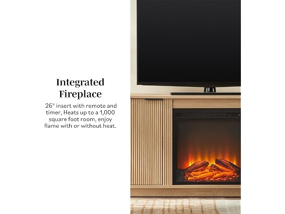 Walker Edison Chloe TV Stand Fireplace