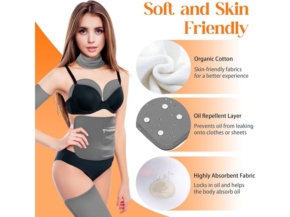 9 Pcs Castor Oil Pack Wrap