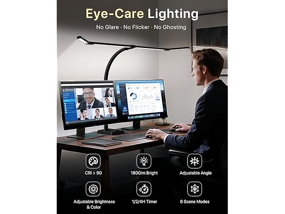 ONEMIX LED Desk Lamp with Clamp