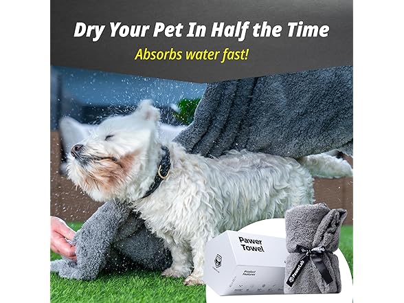 PAWERLAB Microfiber Cat & Dog Towel