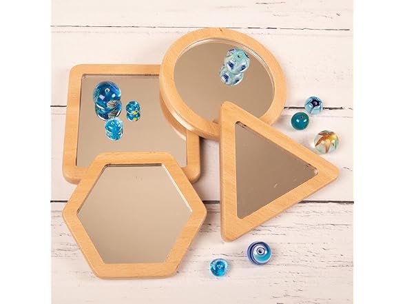 Learn Well Little Looking Shape Mirrors - Set of 4