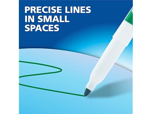 EXPO Dry Erase Fine Tip Markers, 12 Count