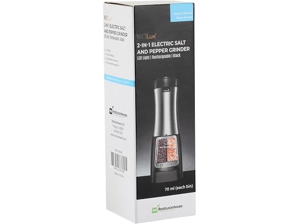 Restaurantware Electric Salt And Pepper Grinder Set