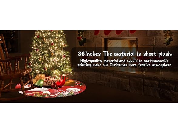 BantboxBie Christmas Tree Skirt 36 Inch