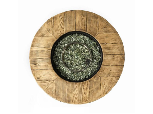 Amity 30" Round Fire Table Wood Top