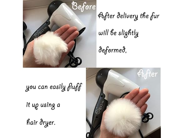 Faux Fur Pom Pom Balls DIY Fox Fur Fluffy
